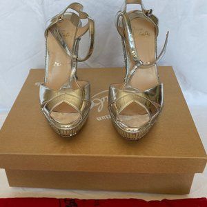 Christian Louboutin Silver Specchio Cotton Club 120